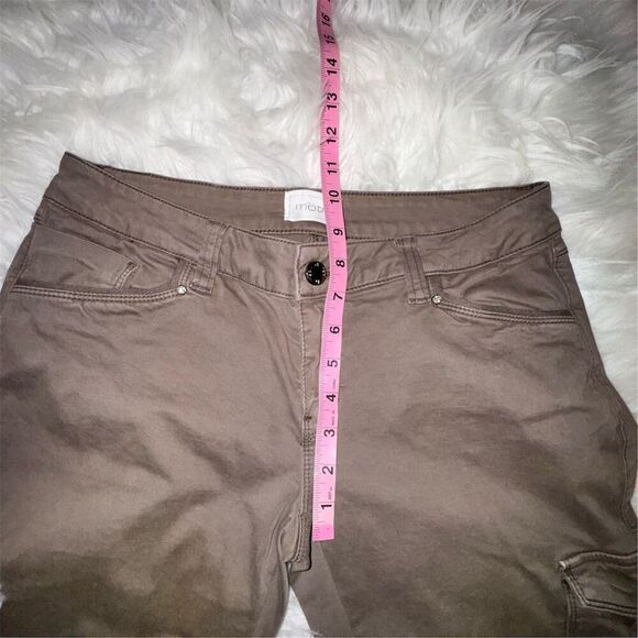 Motivi Women's Brown Straight Leg Cargo Jeans Size 10 Mid Rise - Picture 14 of 16